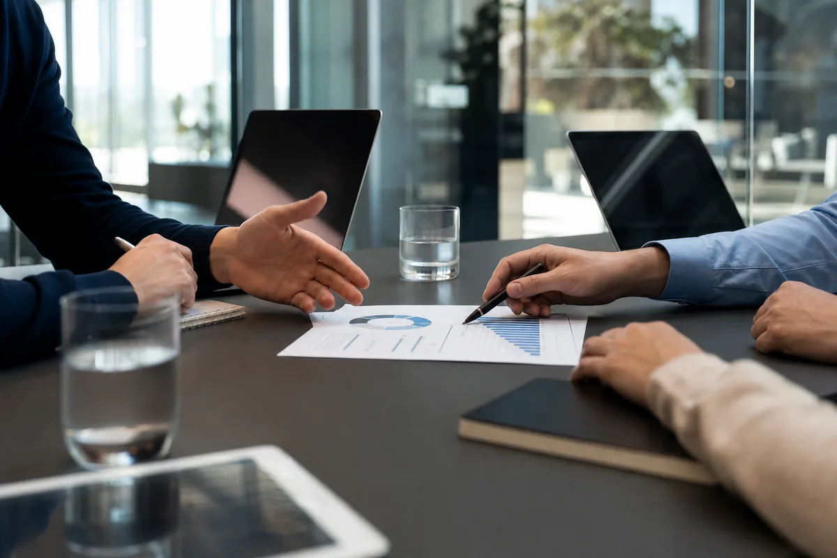 Réunion d&rsquo;équipe autour d&rsquo;une charte d&rsquo;usage des outils d&rsquo;intelligence artificielle en entreprise